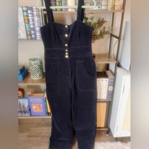 Anthropologie Soft Corduroy Corset Jumpsuit